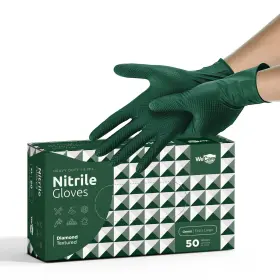WC-DN-50-XL-GRN WECARE Nitrile Gloves Diamond Grip Latex