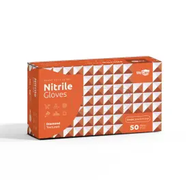WC-DN-50-XXL-ORG WECARE Nitrile Gloves Diamond Grip Latex #2