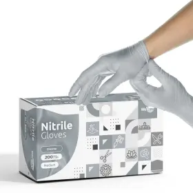 WC-N-200-MD-CHR WECARE Nitrile Latex Powder Disposable Gloves