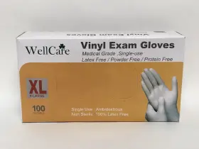 EVG04 WELL CARE Latex Exam Gloves Box
