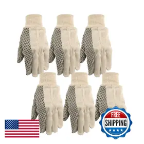 B00622XUYS WELLS LAMONT Canvas Gloves Economy Dotted Pack