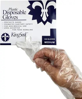 445038767731 WESCO Kingseal Embossed Poly Foodhandling Gloves