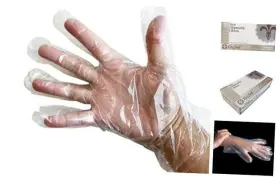 776-06B WESCO Light Poly Disposable Gloves Powder Latex Box