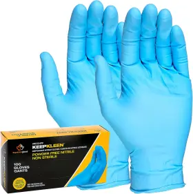 Rdcnpf-m WORKS LTD Keepkleen Contour Nitrile Latex Glove