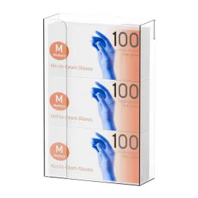SHOUTAOXIANG-3TIER-1 YIEACH Acrylic Glove Box Holder Wall