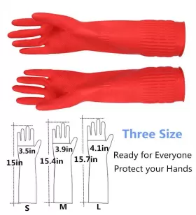 723740135305 YSLON Rubber Cleaning Kitchen Dishwashing Glove #2