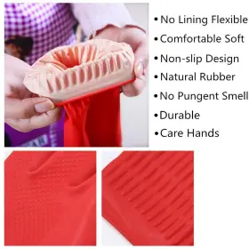 723740136975 YSLON Rubber Cleaning Kitchen Dishwashing Glove #3