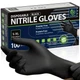 Disposable Nitrile Gloves Black, Food Safe Rubber Gloves Latex-Free Powder-Fr...