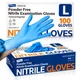 Supmedic Medical Nitrile Exam Gloves, Latex-Free, Large, Blue (Large) 