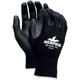 Mcr Safety 345597 Nylon Knitted Shell s with Black PU Dipped Palm and Fingers, B