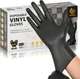 Black Vinyl Gloves, Food Grade Gloves Disposable Latex Free & Powder Free, Guant