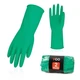 Vgo... 2-Pairs Reusable Household Gloves, Rubber Dishwashing gloves, Extra Th...