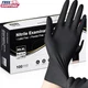 Black Nitrile Disposable Gloves, Latex & Powder Free, Box of 100, size Large