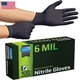 Inspire Black Nitrile Gloves Heavy Duty 6 Mil Nitrile Chemical Resistant