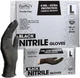 ForPro Nitrile Gloves Chemical Resistant Latex Free Large Black 100 Count
