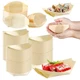 300 Pcs Disposable Bamboo Boat Plates 5.5'' Small Appetizer Wooden Leaf Boat