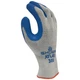 SHOWA Atlas 300S-07 Fit Palm Coating Natural Rubber Glove, Blue, Small, 12 Pairs