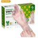 Ambidextrous Disposable Vinyl Gloves, Food Safe & Waterproof - 100 Pcs Medium