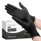 Disposable Medical Exam Gloves Small 50 (Pack of 50), Black (Small) 