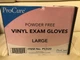 ProCure PC520 Vinyl Exam Gloves Powder-Free Large Clear 100/ box 1000 Gloves
