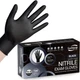 Disposable Black Nitrile Exam Gloves, Latex Free Gloves for Medical, Cooking ...