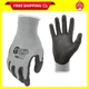 Gorilla Grip Work Gloves, Maximum Grip, Small Size, 15 Pairs, Grey