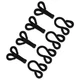 Lakesstory Sewing Hook and Eyes Closure Fur Black 1-1/2", 