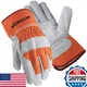 Galeton 2117-Xl The Hauler Leather Palm Gloves Safety Cuff X-Large Orange Pack