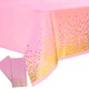 2 Pack Plastic Pink Tablecloth - Disposable Pink & Gold for Rectangle Tables ...
