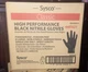 Nitrile Gloves BLACK XL Case 1000 SYSCO High Performance Gloves XLARGE 4685621
