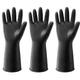 ThxToms 3 Pairs Dishwashing Gloves, Reusable Latex X-Large (3 Pair), Black 