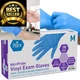 MED PRIDE Nitrile/Vinyl Blend Exam Gloves, Powder-Free, Medium, Blue 