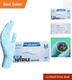 Disposable Nitrile Gloves 100 Count: Food Safe, Non-Irritating & Ambidextrous