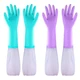 Elgood Reusable Long Sleeve Dishwashing Cleaning Gloves With Latex Fre