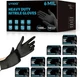 HEAVY DUTY 6 Mil Nitrile Black Gloves Disposable Latex Free Rubber Cooking Clean