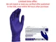 AMMEX Indigo Nitrile Gloves 100 Pcs Latex & Powder Free | Disposable Safety Glov