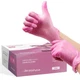 FifthPulse Pink Vinyl Disposable Gloves X Large 50 X (Pack of 50), 