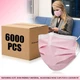 Case of 60 Boxes (6000Pcs) - Pink Disposable Face Masks 3-Ply Earloop Cover