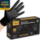 Disposable Nitrile Exam Gloves, 6-Mil, Black, Heavy Duty, Latex Free, Food Safe