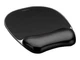 Fellowes 9112101 Black Monochrome Gel Plastic Wrist Rest Mousepad with