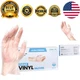 ForPro Clear Disposable Vinyl Gloves - 100 Count, Medium, Food Safe & Latex-Free