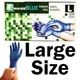Emerald Shannon 100 Count SIZE LARGE Powder-Free Vinyl Gloves &ndash; 4 Mil, Blue