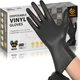 Black Vinyl Gloves, Food Grade Gloves Disposable Latex Free & Powder Free, Guant