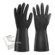 Exprosiflux Rubber Cleaning Gloves, 3 Pairs, Black, Medium, Reusable
