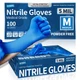 Supmedic Blue Nitrile Exam Gloves, 5 mil Powder-Free Chemo-Rated Food Safe