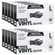 Large Pack Of 1000 Black Vinyl Gloves Industrial Grade Food Safe Disposable