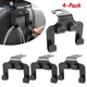 2Pcs / 4Pcs Black Car Headrest Hook Seat Back Hanger Bag Purse Cloth Holder