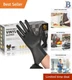 Ambidextrous Black Vinyl Gloves &ndash; 100 Disposable, Powder Free for Various Uses
