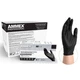 AMMEX Professional Black Nitrile Gloves - Small, 10x100/Box, Beaded cuff