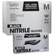 ForPro Nitrile Gloves Chemical Resistant PowderFree Black Medium 1000Count